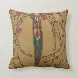 Almofada Rosa House por Margaret MacDonald MacKintosh