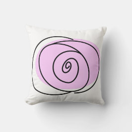 Almofada Rosa Lilac solteiro frontal com faixa de trás