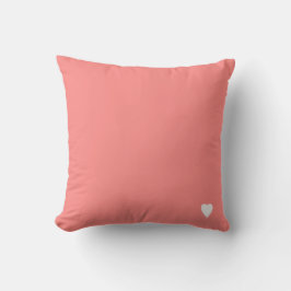 Almofada Rosa Macio Vermelho Pastel Cor Sólida Com Coração