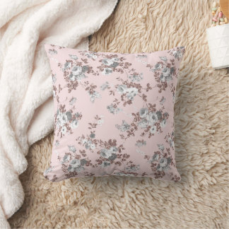 Almofada Rosa moderno com brilho em dourado rosado floral b