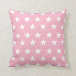 Almofada Rosa pálido chique da casa de campo com estrelas