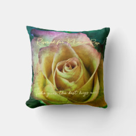 Almofada Rosa Personalizável Nome e Travesseiro decorativo 