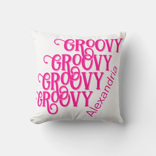 Almofada Rosa quente personalizada (Frente)