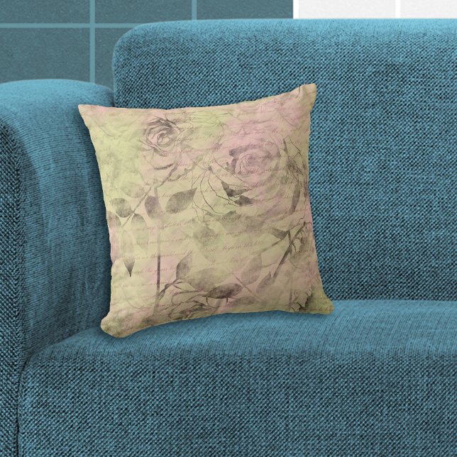 Almofada Rosa Rosa Rosa Romântica (Criador carregado)