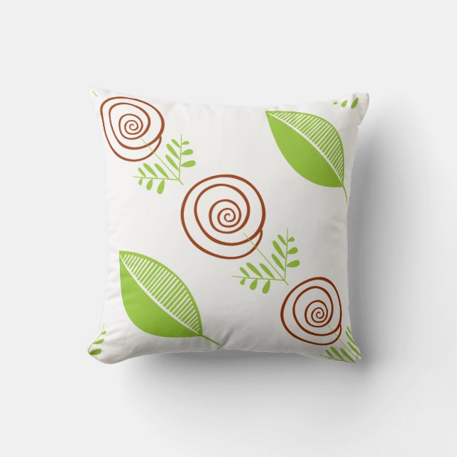 Almofada rosa verde (Frente)