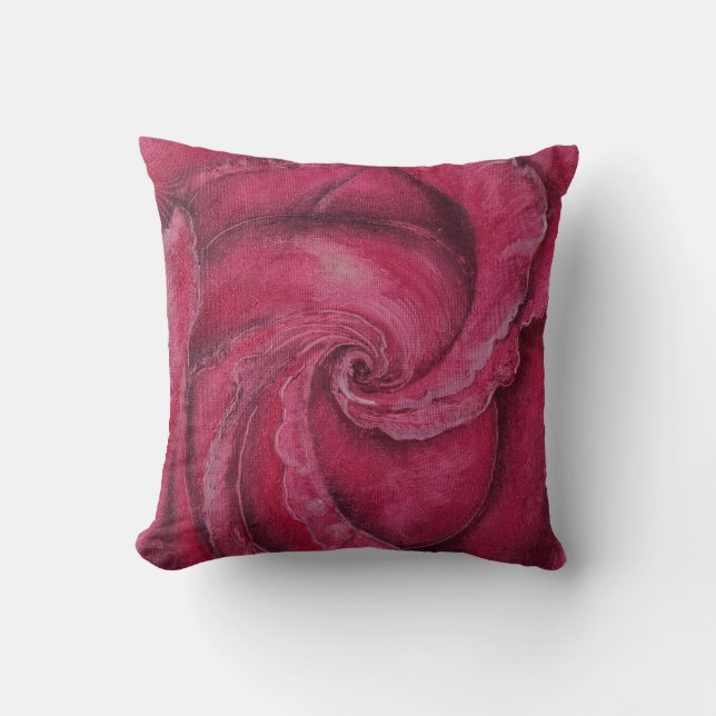 Almofada Rosa vermelha fechada (Frente)