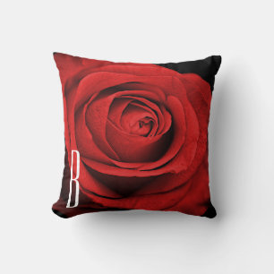 Almofada Rosa Vermelha Preta (Qualquer Cor) Glam Rústico Pe