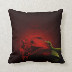 Almofada Rosa vermelha sangrenta travesseiro decorativo