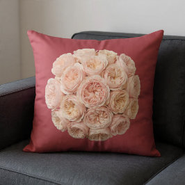 Almofada Rosas Bege e Champanhe