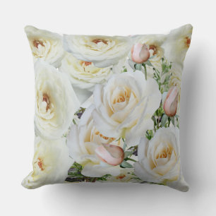 Almofada rosas brancas