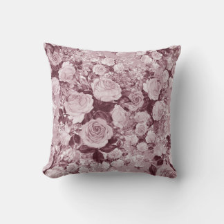 Almofada Rosas De Chá: Padrão De Buquê De Aquarela.