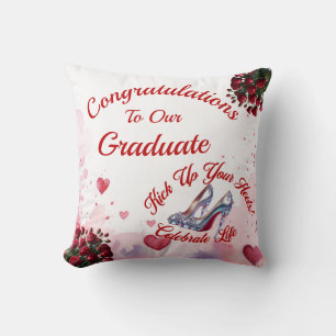 Almofada Rosas de graduação personalizados e Travesseiro de