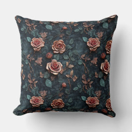 Almofada Rosas Dourada rosa