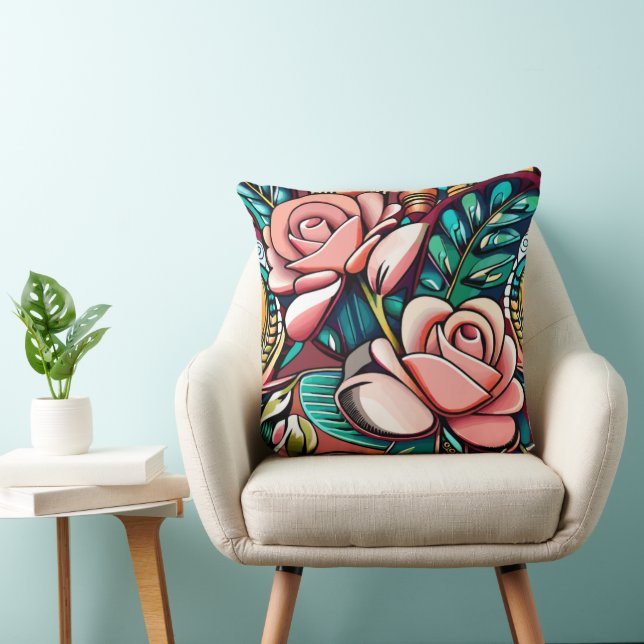 Almofada Rosas duplos: um arranjo flexível espetacular (Cadeira)