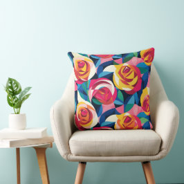Almofada Rosas em Camadas de Amor