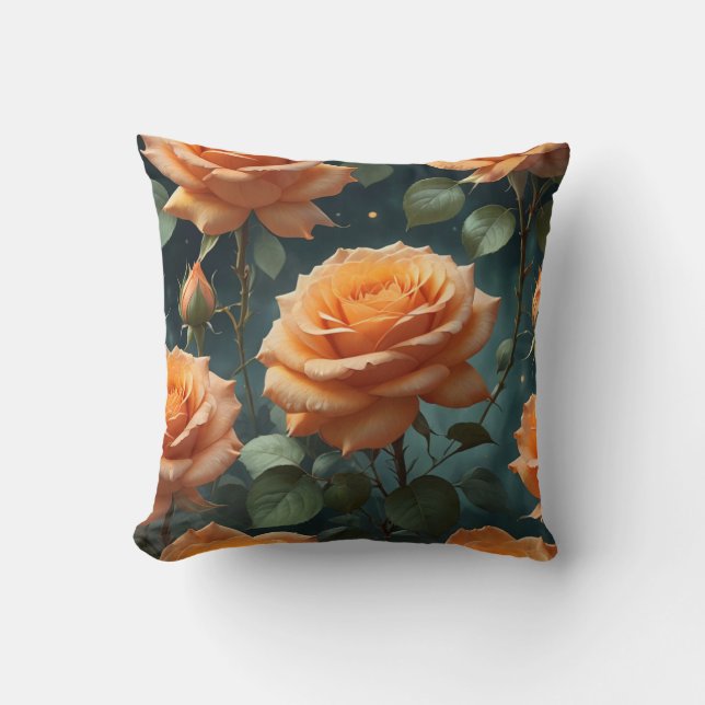 Almofada Rosas laranja (Frente)