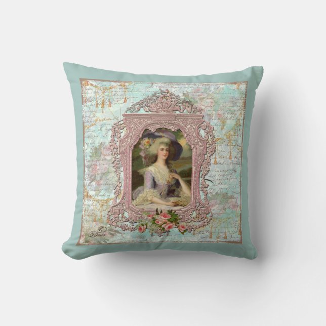 Almofada Rosas Rosa Marie Antonieta (Frente)