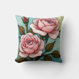 Almofada Rosas Rosa, Vidro Estreito