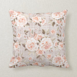 Almofada Rosas Russos de Madeira e Vintage Chique Romântico