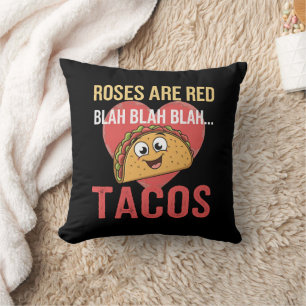 Almofada Rosas São Vermelhas Blah Tacos Dia Dos Namorados C