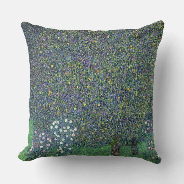 Almofada Rosas sob as árvores, c.1905 (Frente)