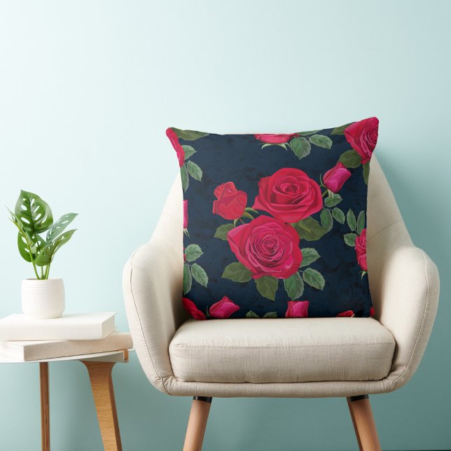Almofada Rosas vermelhas (Beautiful Red Roses Throw Pillow!)
