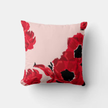 Rosas Vermelhas e Papoulas Abstratas