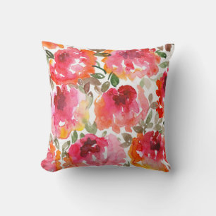 Almofada Rosas vermelhas Shabby, padrão perfeito.