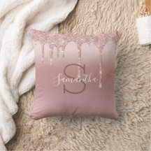 Rosê Dourado Brilho Gotejante Blush Rosa Tendência