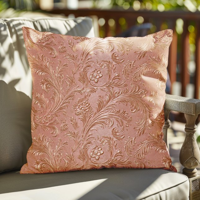 Almofada Rose-Gold Floral pattern (Criador carregado)