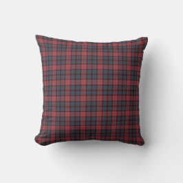 Almofada Rose Red Blue Black Plaid Tartan