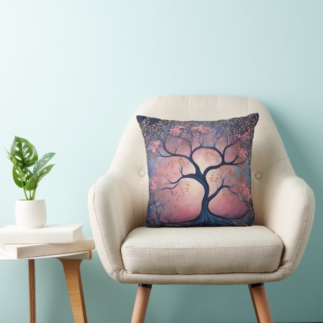 Almofada Roses Grow Trees arte de IA (Cadeira)