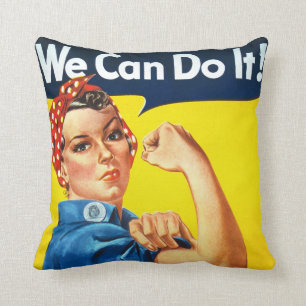 Almofada Rosie Riveter Vintage Propaganda