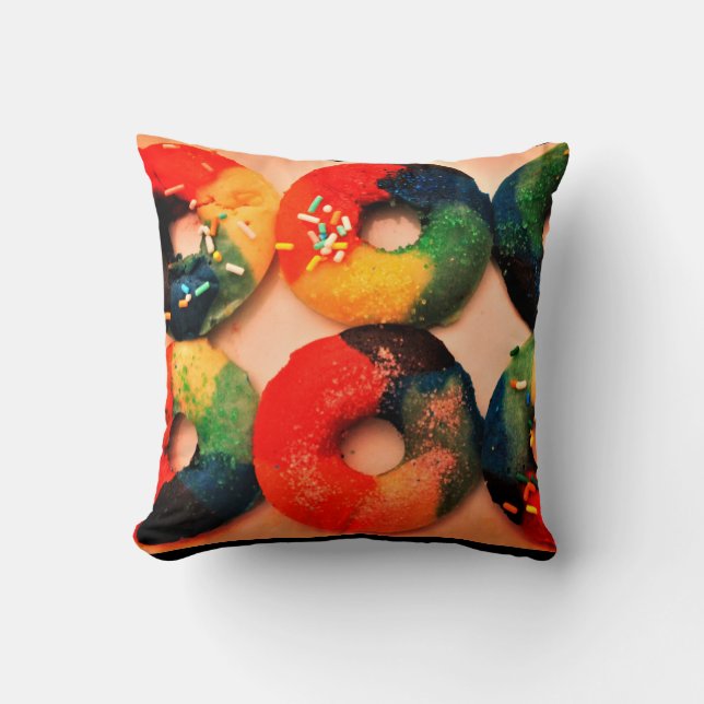 Almofada Rosquinhas arco-íris (Frente)