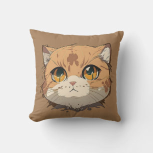 Almofada Rosto de Gato de Anime