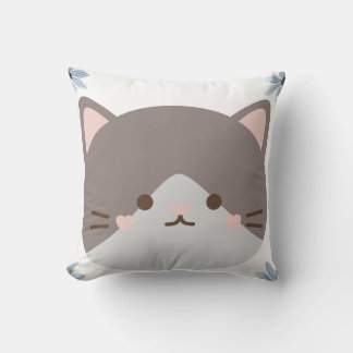 Almofada Rosto de Gato Fofo Kawaii