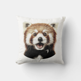 Almofada Rosto de panda vermelho