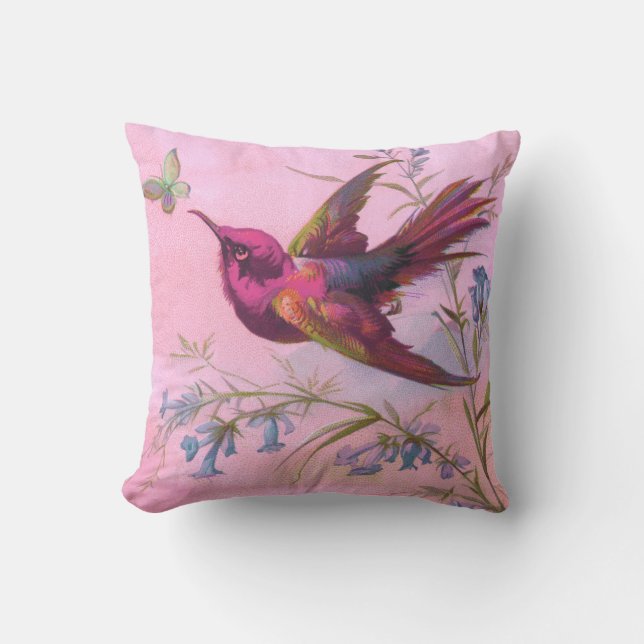 Almofada Rosy Red Hummingbird (Frente)