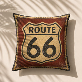 Almofada Rota 66 Escudo Vintage Arte de Parede de Garagem R