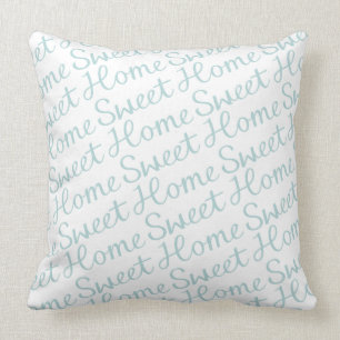 Almofada Roteiro diagonal Home doce Home em DE Azul Peso