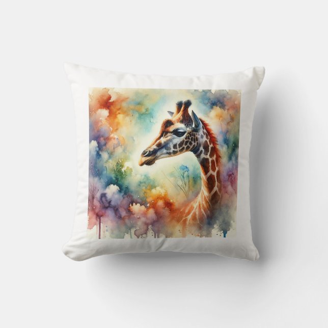 Almofada Rothschilds giraffe 150624AREF105 - Watercolor (Frente)