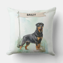 Rottweiler Aquarela Cachorro Personalizado