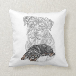 Almofada Rottweiler Dog Art