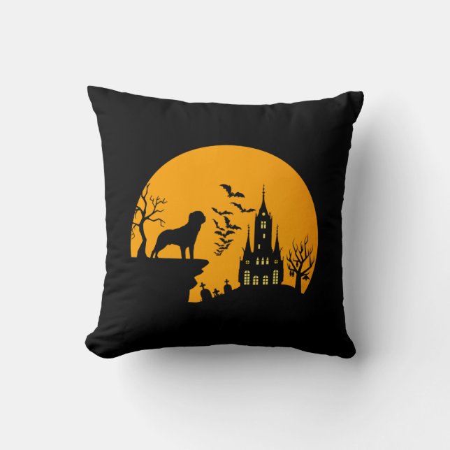 Almofada Rottweiler Halloween (Frente)