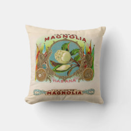 Almofada Rótulo de Caixa de Charuto Magnolia