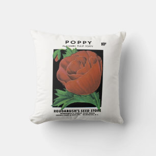 Almofada Rótulo do Pacote de Sementes da Poppy