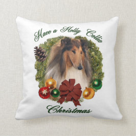 Almofada Rough Collie Christmas