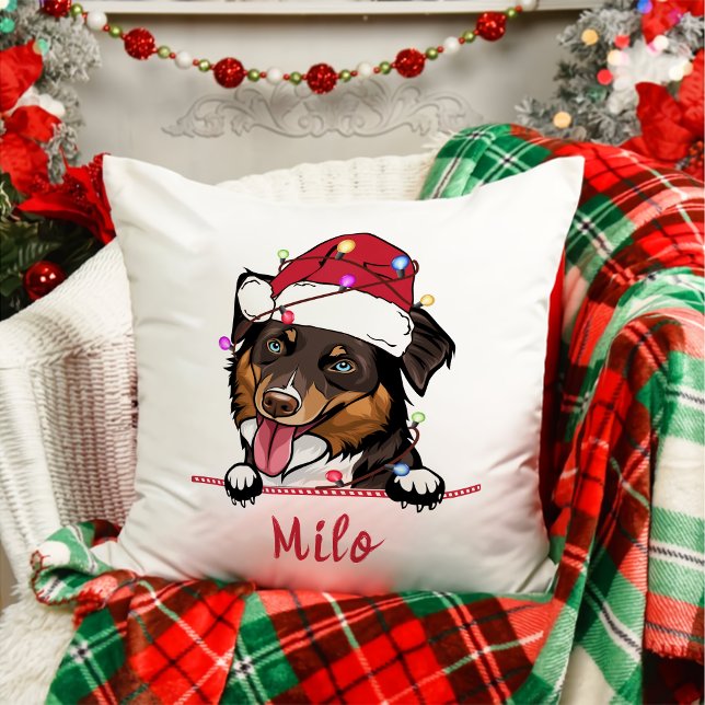 Almofada Rough Collie Dog - Presente de Natal Personalizado (Criador carregado)