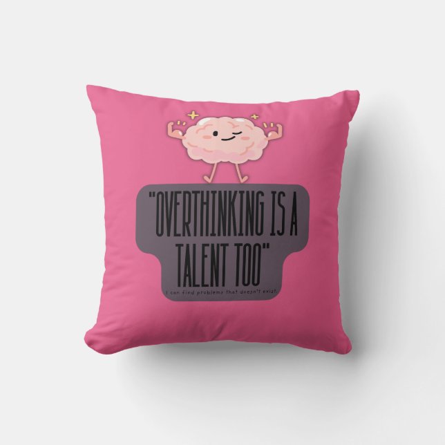 Almofada Roupas Divertidas de Poder Cerebral para Introvert (Frente)