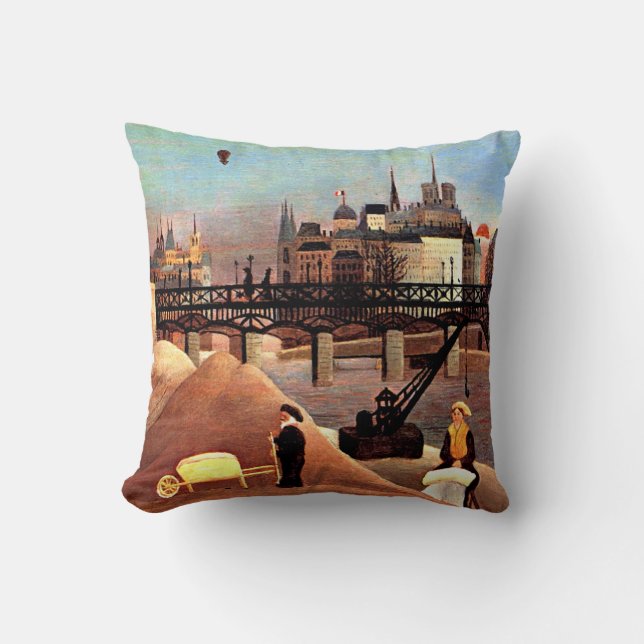 Almofada Rousseau - Ile Saint Louis e Notre Dame (Frente)